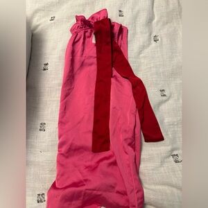 Beautiful pink and red bow blouse